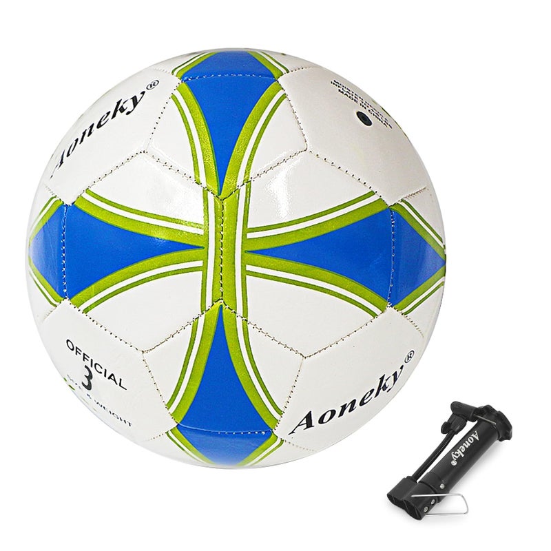 Aoneky Size 5 1-Pack Adult Soccer Ball - Eco-Friendly 2.5mm PVC Leather, Durable Machine-Stitched Design, Ball Pump Included - Image 1